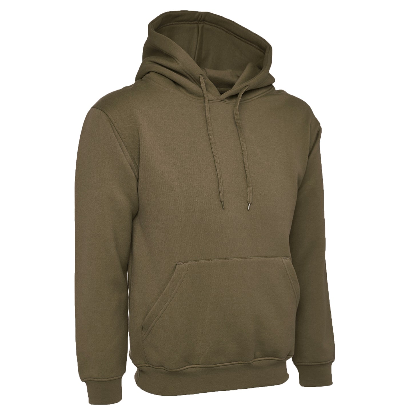 Plain Hoodie in Olive Green