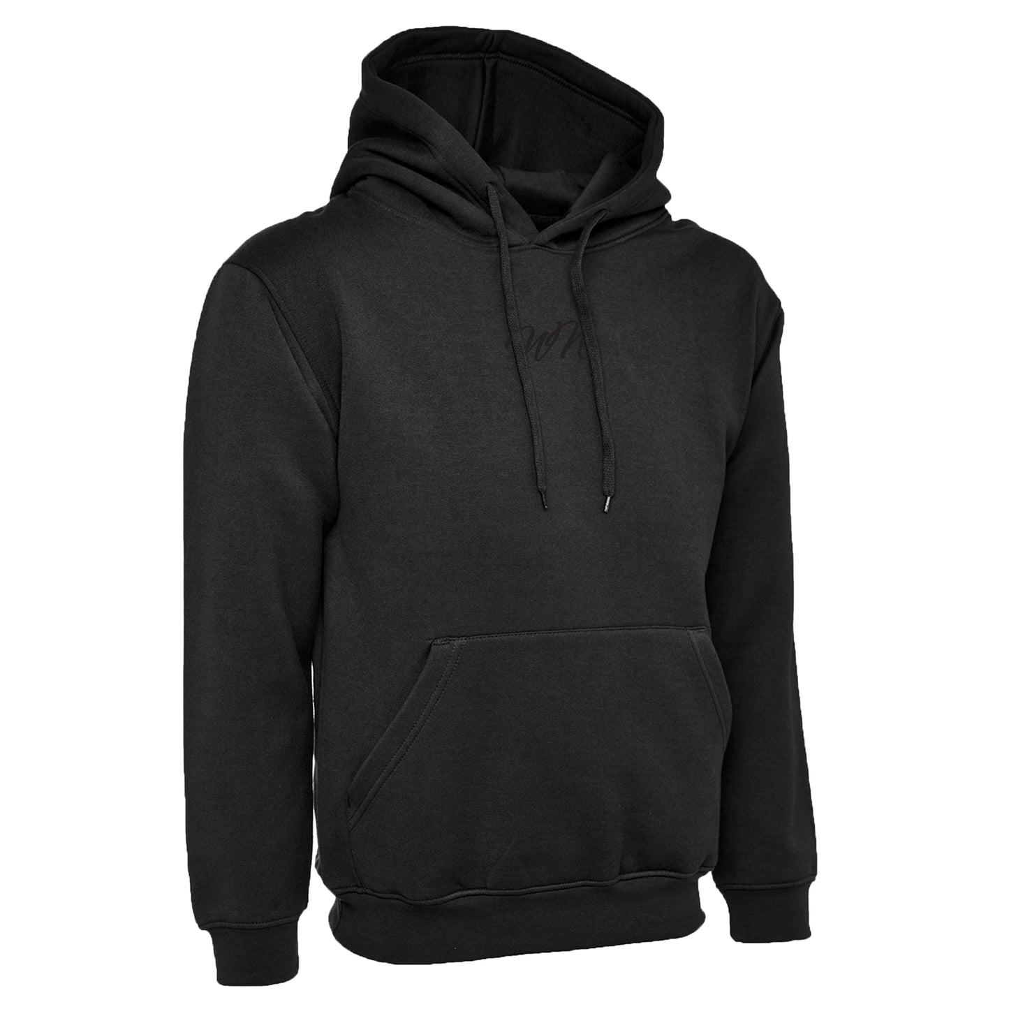 Black Hoodie with Small Black WN Logo