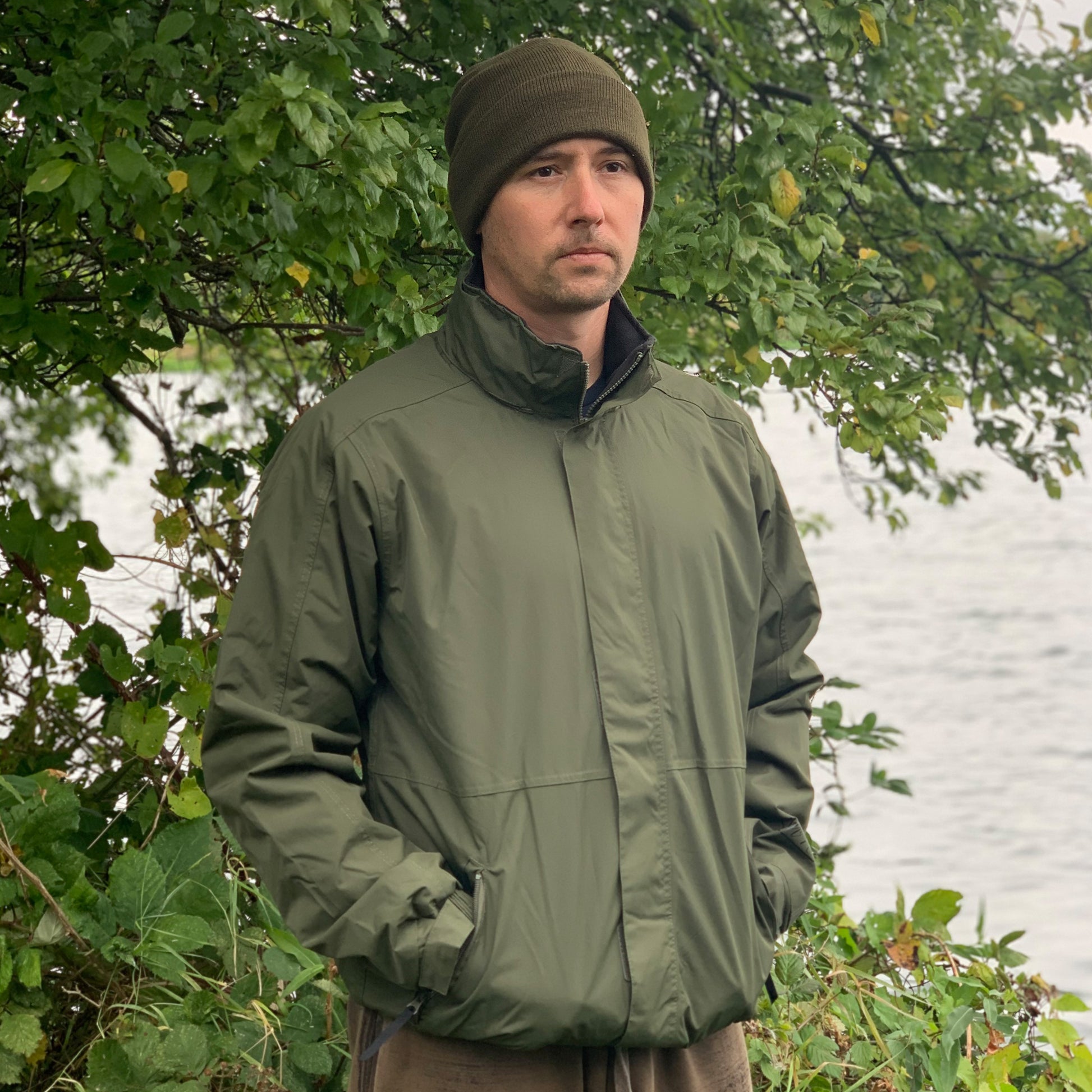 Olive Green Waterproof Jacket | Wet Nets Clothing